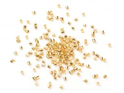 Acheter 100 perles à écraser tube 2 mm - couleur doré - 0,29 € en ligne sur La Petite Epicerie - Loisirs créatifs