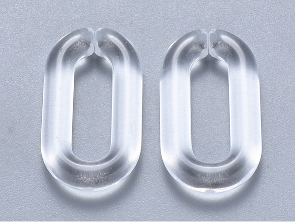 Acheter 50 maillons ovales en plastique 20 x 11 mm - à connecter pour création de chaîne - transparent - 2,59 € en ligne sur ...