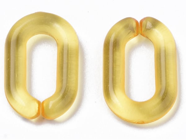 Acheter 50 maillons en plastique 15 x 9 mm - à connecter pour création de chaîne - orange transparent - 1,29 € en ligne sur L...