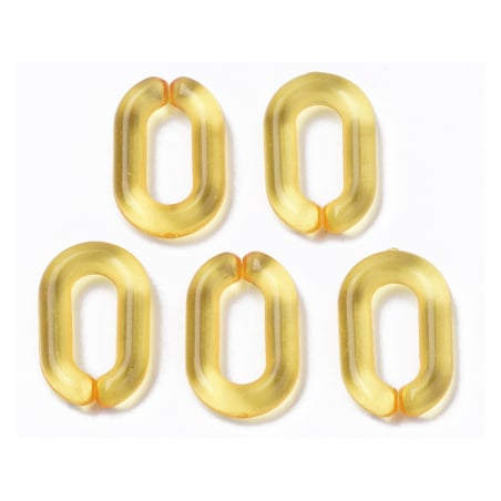 Acheter 50 maillons en plastique 15 x 9 mm - à connecter pour création de chaîne - orange transparent - 1,29 € en ligne sur L...