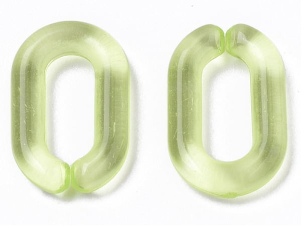 Acheter 50 maillons en plastique 15 x 9 mm - à connecter pour création de chaîne - vert transparent - 1,29 € en ligne sur La ...