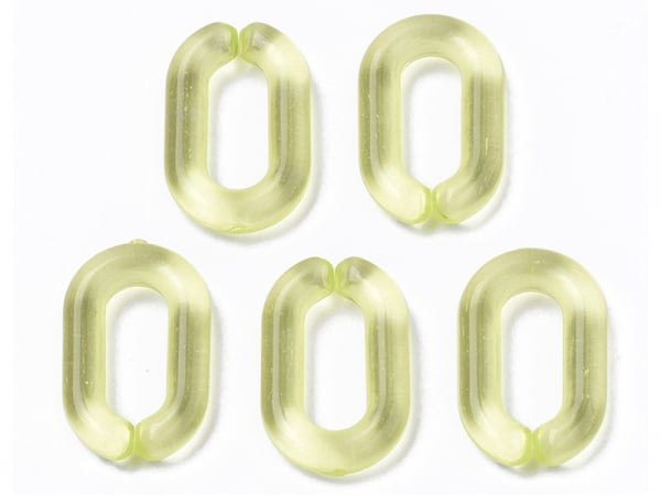 Acheter 50 maillons en plastique 15 x 9 mm - à connecter pour création de chaîne - vert transparent - 1,29 € en ligne sur La ...