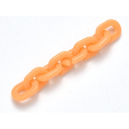 Acheter 50 mini maillons en plastique 9 x 6 mm - à connecter pour création de chaîne - orange corail - 1,99 € en ligne sur La...