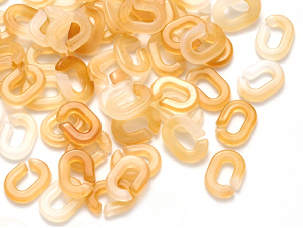 Acheter 50 mini maillons en plastique 9 x 6 mm - à connecter pour création de chaîne - jaune marbré - 1,99 € en ligne sur La ...