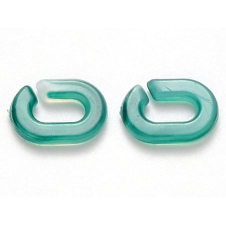 Acheter 50 mini maillons en plastique 9 x 6 mm - à connecter pour création de chaîne - vert marbré - 1,99 € en ligne sur La P...