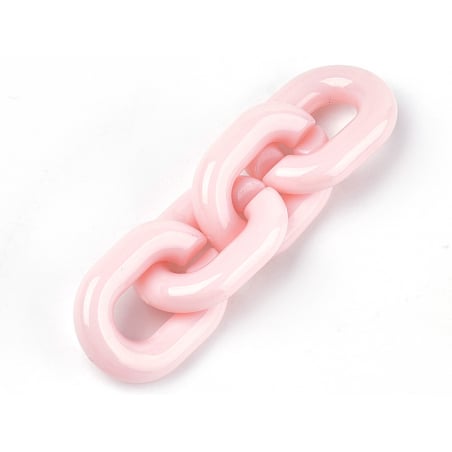 Acheter 50 maillons en plastique 19 x 14 mm - à connecter pour création de chaîne - rose pâle - 2,29 € en ligne sur La Petite...