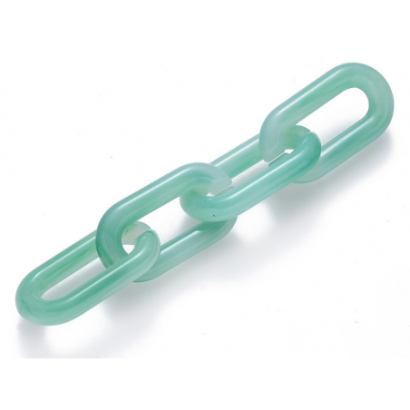 Acheter 50 maillons en plastique 20 x 11 mm - à connecter pour création de chaîne - vert naturel - 2,49 € en ligne sur La Pet...