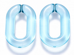 Acheter 50 grands maillons en plastique 31 x 19 mm - à connecter pour création de chaîne - Mix transparent multicolore - 7,99...