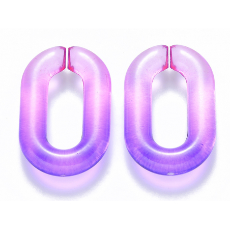 Acheter 50 grands maillons en plastique 31 x 19 mm - à connecter pour création de chaîne - dégradé rose et violet - 7,99 € en...