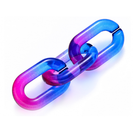 Acheter 50 grands maillons en plastique 31 x 19 mm - à connecter pour création de chaîne - dégradé bleu et violet - 7,99 € en...