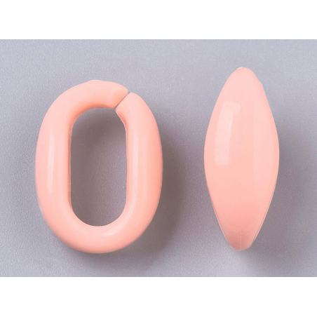 Acheter 50 maillons en plastique 16 x 11 mm - à connecter pour création de chaîne - rose pastel - 1,49 € en ligne sur La Peti...