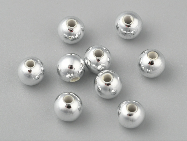 Acheter 100 perles en plastique rondes - 6 mm - argenté - 1,49 € en ligne sur La Petite Epicerie - Loisirs créatifs