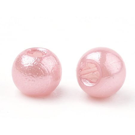 Acheter 100 perles en plastique rondes imitation perles de culture - 6 mm - rose pâle - 1,99 € en ligne sur La Petite Epiceri...