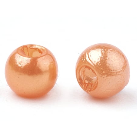 Acheter 100 perles en plastique rondes imitation perles de culture - 6 mm - orange - 1,99 € en ligne sur La Petite Epicerie -...