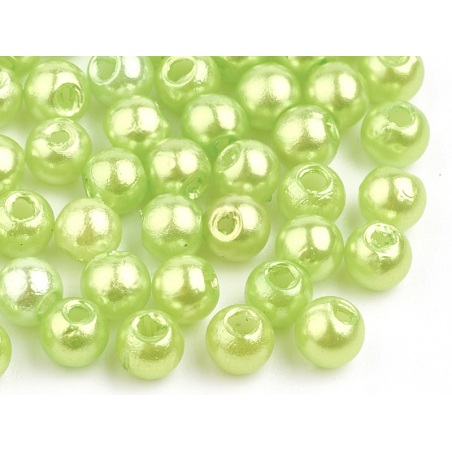 Acheter 100 perles en plastique rondes imitation perles de culture - 6 mm - vert - 1,99 € en ligne sur La Petite Epicerie - L...