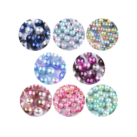 Acheter 100 perles en plastique rondes imitation perles de culture - 6 mm - mix de perles dégradé - 1,99 € en ligne sur La Pe...