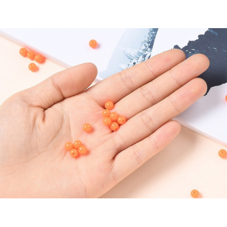 Acheter 100 perles en plastique rondes 6 mm - orange fluo - 1,49 € en ligne sur La Petite Epicerie - Loisirs créatifs