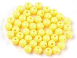 Acheter 100 perles en plastique rondes 6 mm - jaune - 0,79 € en ligne sur La Petite Epicerie - Loisirs créatifs