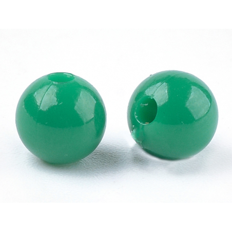 Acheter 100 perles en plastique rondes 6 mm - vert sapin - 0,79 € en ligne sur La Petite Epicerie - Loisirs créatifs