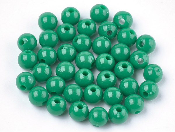 Acheter 100 perles en plastique rondes 6 mm - vert sapin - 0,79 € en ligne sur La Petite Epicerie - Loisirs créatifs