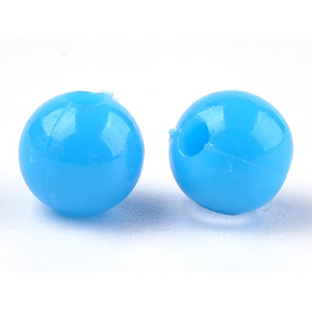 Acheter 100 perles en plastique rondes 6 mm - bleu ciel - 0,79 € en ligne sur La Petite Epicerie - Loisirs créatifs