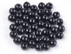 Acheter 100 perles en plastique rondes 6 mm - noir - 0,79 € en ligne sur La Petite Epicerie - Loisirs créatifs