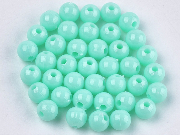 Acheter 100 perles en plastique rondes 6 mm - vert d'eau - 0,79 € en ligne sur La Petite Epicerie - Loisirs créatifs