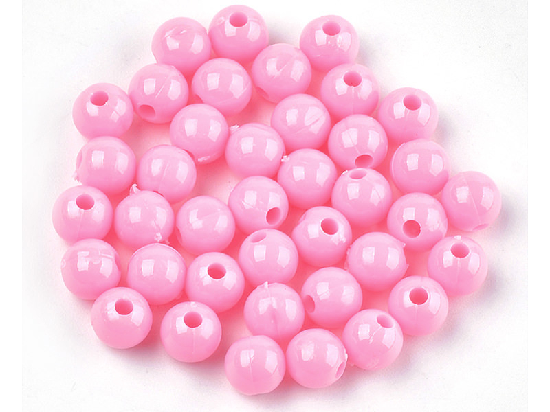 Acheter 100 perles en plastique rondes 6 mm - rose pastel - 0,79 € en ligne sur La Petite Epicerie - Loisirs créatifs