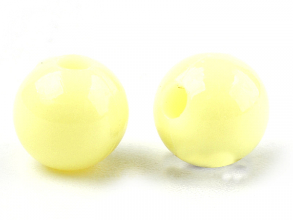 Acheter 100 perles en plastique rondes 6 mm - jaune pastel - 0,79 € en ligne sur La Petite Epicerie - Loisirs créatifs