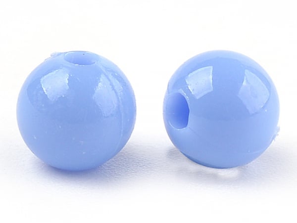 Acheter 100 perles en plastique rondes 6 mm - bleu pastel - 0,79 € en ligne sur La Petite Epicerie - Loisirs créatifs