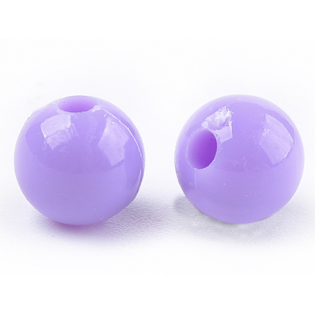 Acheter 100 perles en plastique rondes 6 mm - violet / mauve - 0,79 € en ligne sur La Petite Epicerie - Loisirs créatifs