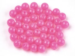 Acheter 100 perles en plastique rondes 6 mm - rose fuschia - 0,79 € en ligne sur La Petite Epicerie - Loisirs créatifs