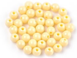 Acheter 100 perles en plastique rondes 6 mm - jaune paille - 0,79 € en ligne sur La Petite Epicerie - Loisirs créatifs