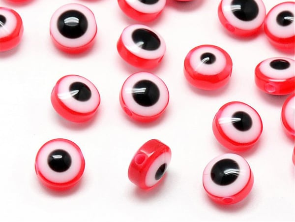 Acheter 50 perles en plastiques - œil porte bonheur - multicolore - 8mm - 3,89 € en ligne sur La Petite Epicerie - Loisirs cr...