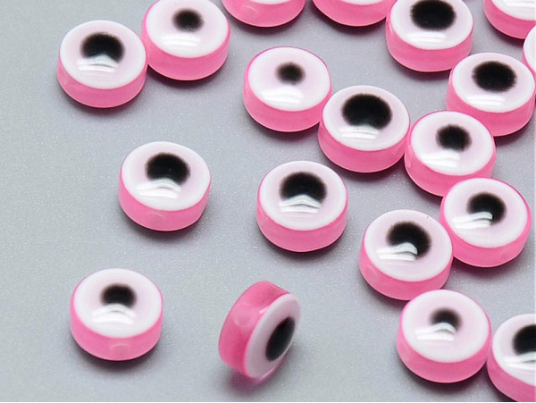 Acheter 50 perles en plastiques - œil porte bonheur - rose - 8mm - 3,89 € en ligne sur La Petite Epicerie - Loisirs créatifs