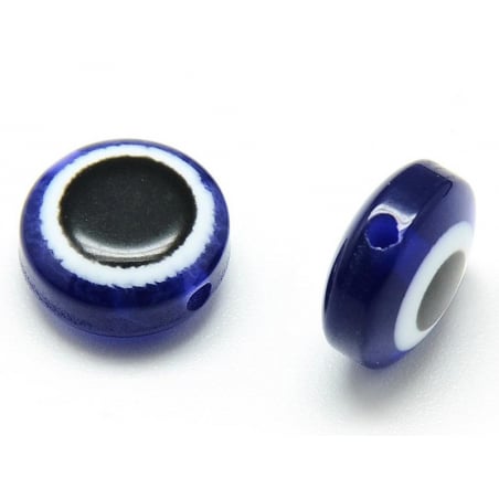 Acheter 50 perles en plastiques - œil porte bonheur - bleu foncé - 8mm - 3,89 € en ligne sur La Petite Epicerie - Loisirs cré...