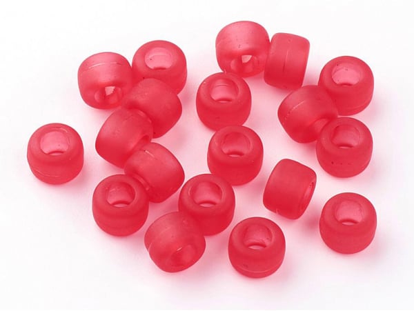 Acheter 100 perles en plastique basiques pour enfants - pony beads - effet givré transclucide - 3,39 € en ligne sur La Petite...
