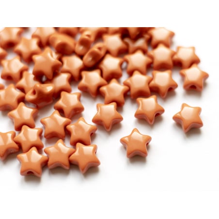 Acheter 50 perles en plastique - étoile 15 mm - orange terracotta - 4,49 € en ligne sur La Petite Epicerie - Loisirs créatifs