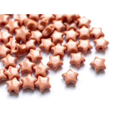 Acheter 50 perles en plastique - étoile 15 mm - orange terracotta - 4,49 € en ligne sur La Petite Epicerie - Loisirs créatifs