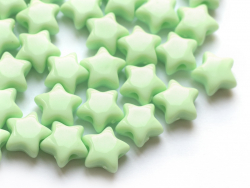 Acheter 50 perles en plastique - étoile 15 mm - vert d'eau pastel - 4,49 € en ligne sur La Petite Epicerie - Loisirs créatifs