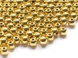Acheter 100 perles en plastique rondes - 6 mm - doré - 1,49 € en ligne sur La Petite Epicerie - Loisirs créatifs