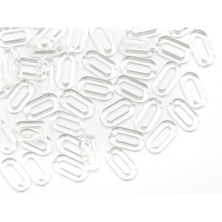 Acheter 50 maillons ovales en plastique 20 x 11 mm - à connecter pour création de chaîne - transparent - 2,59 € en ligne sur ...