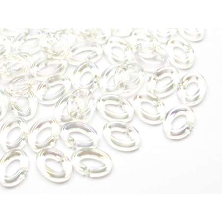 Acheter 50 maillons en plastique 16 x 11 mm - à connecter pour création de chaîne - iridescent - 9,99 € en ligne sur La Petit...