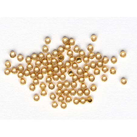 Acheter 100 perles à écraser en acier inoxydable doré - 2 mm - 7,99 € en ligne sur La Petite Epicerie - Loisirs créatifs