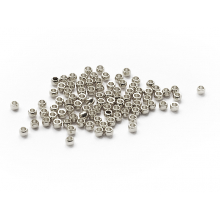 Acheter 100 perles à écraser en acier inoxydable argenté - 2 mm - 3,99 € en ligne sur La Petite Epicerie - Loisirs créatifs