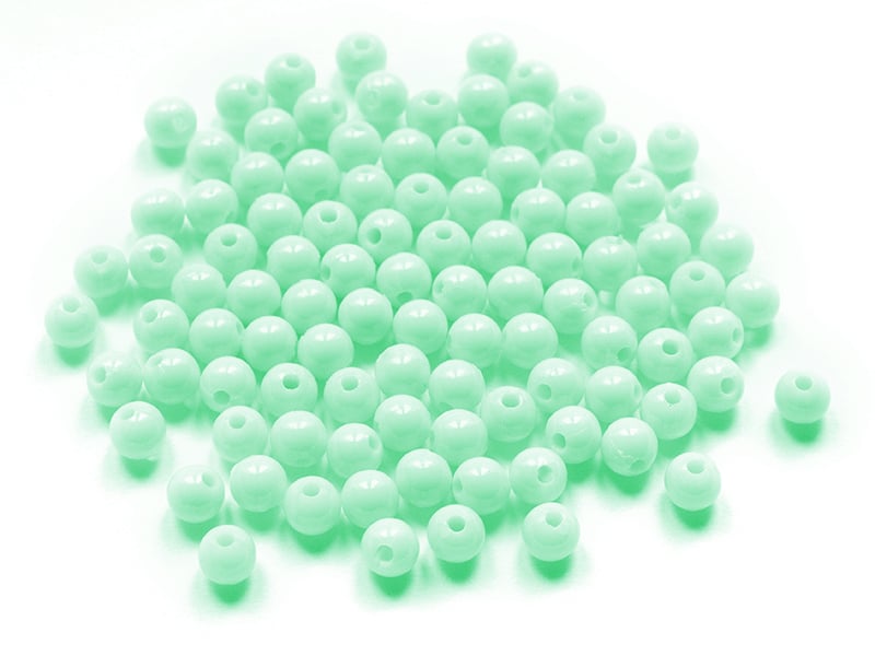 Acheter 100 perles en plastique rondes 6 mm - vert d'eau - 0,79 € en ligne sur La Petite Epicerie - Loisirs créatifs