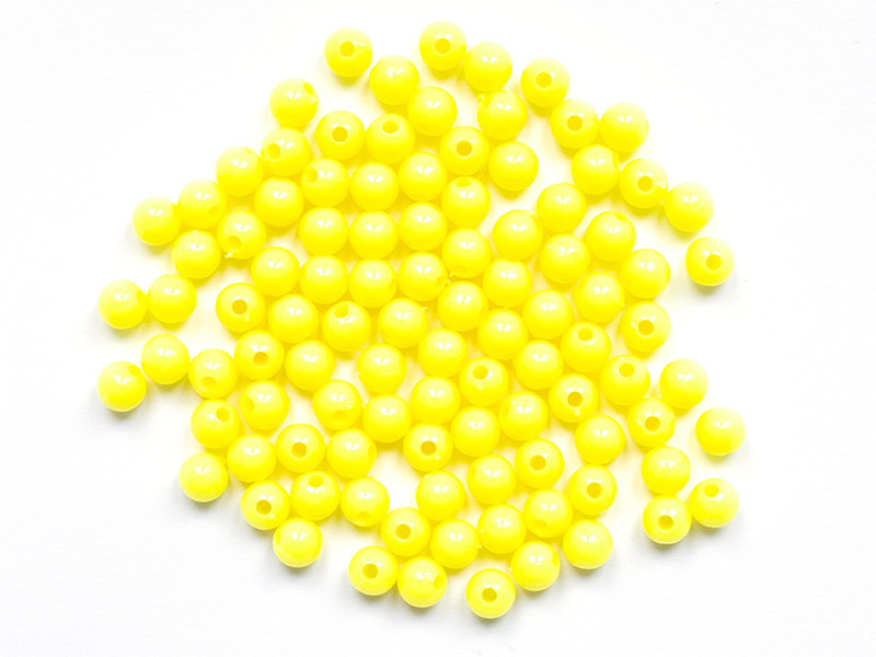 Acheter 100 perles en plastique rondes 6 mm - jaune fluo - 1,49 € en ligne sur La Petite Epicerie - Loisirs créatifs