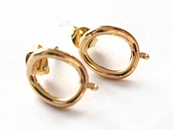 Acheter Paire de boulcles d'oreilles cercle - doré à l'or fin 18K - 13 mm - 6,19 € en ligne sur La Petite Epicerie - Loisirs ...