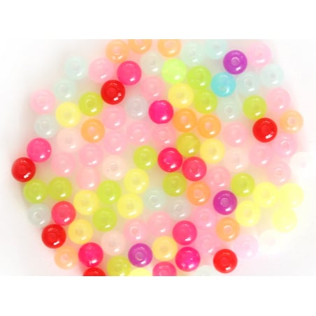 Acheter 100 perles en plastique rondes 6 mm - multicolores - 1,29 € en ligne sur La Petite Epicerie - Loisirs créatifs