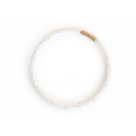 Acheter Bracelet jonc bouddhiste fantaisie - blanches - étoiles irisées - 1,99 € en ligne sur La Petite Epicerie - Loisirs cr...